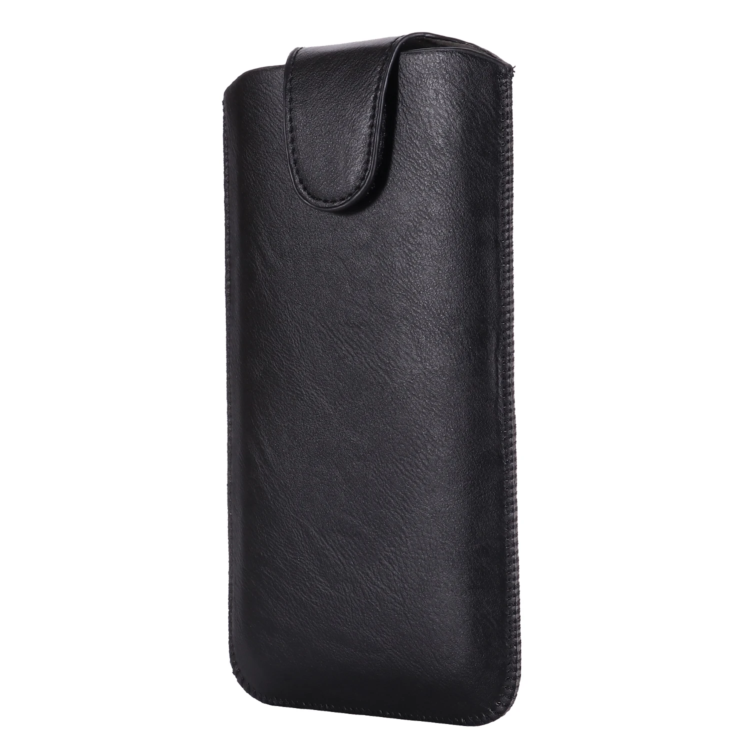 Elegant Pull Tab Leather Belt Case Pouch