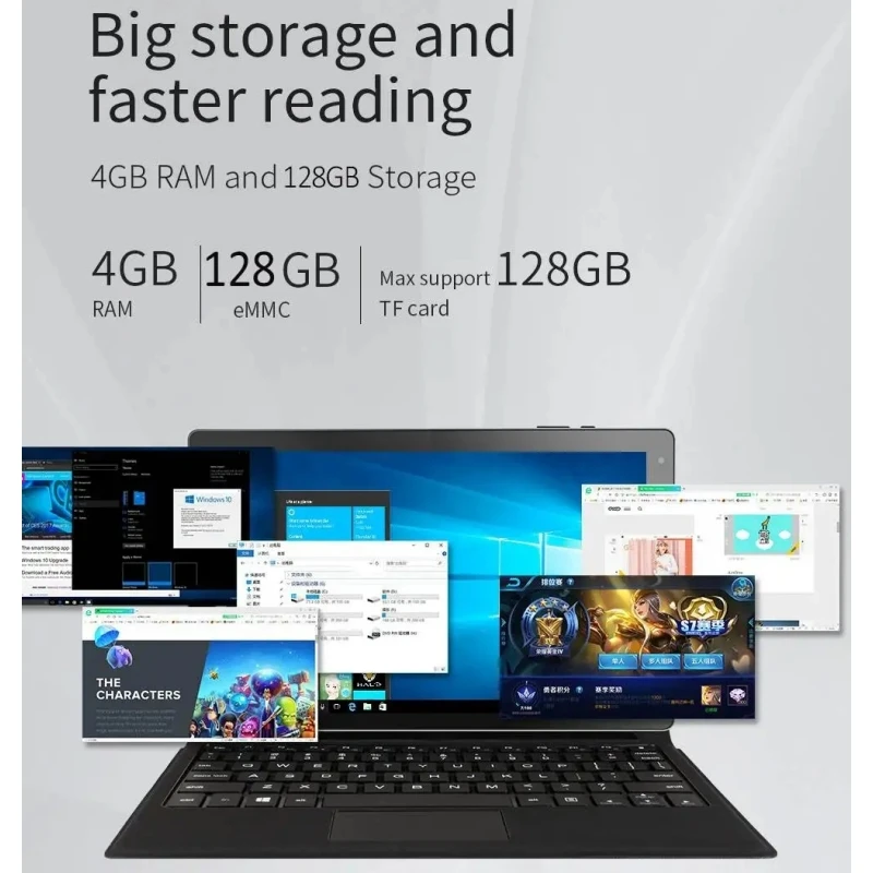 10.1 P7 미니 노트북, 윈도우 10, USB 3.0, HDMI 호환, 6500mAh, 1920x1200 IPS, 64 비트, 2 인 1 태블릿 PC 판매
