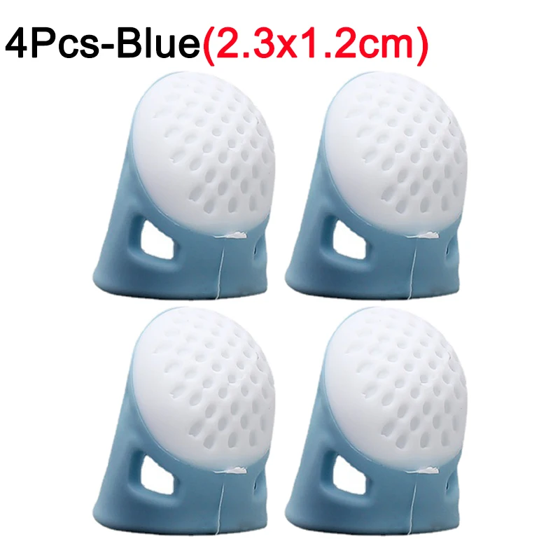 4/1PCS Silicone Thimble Antistick Finger Cover Thimble Hand Cross