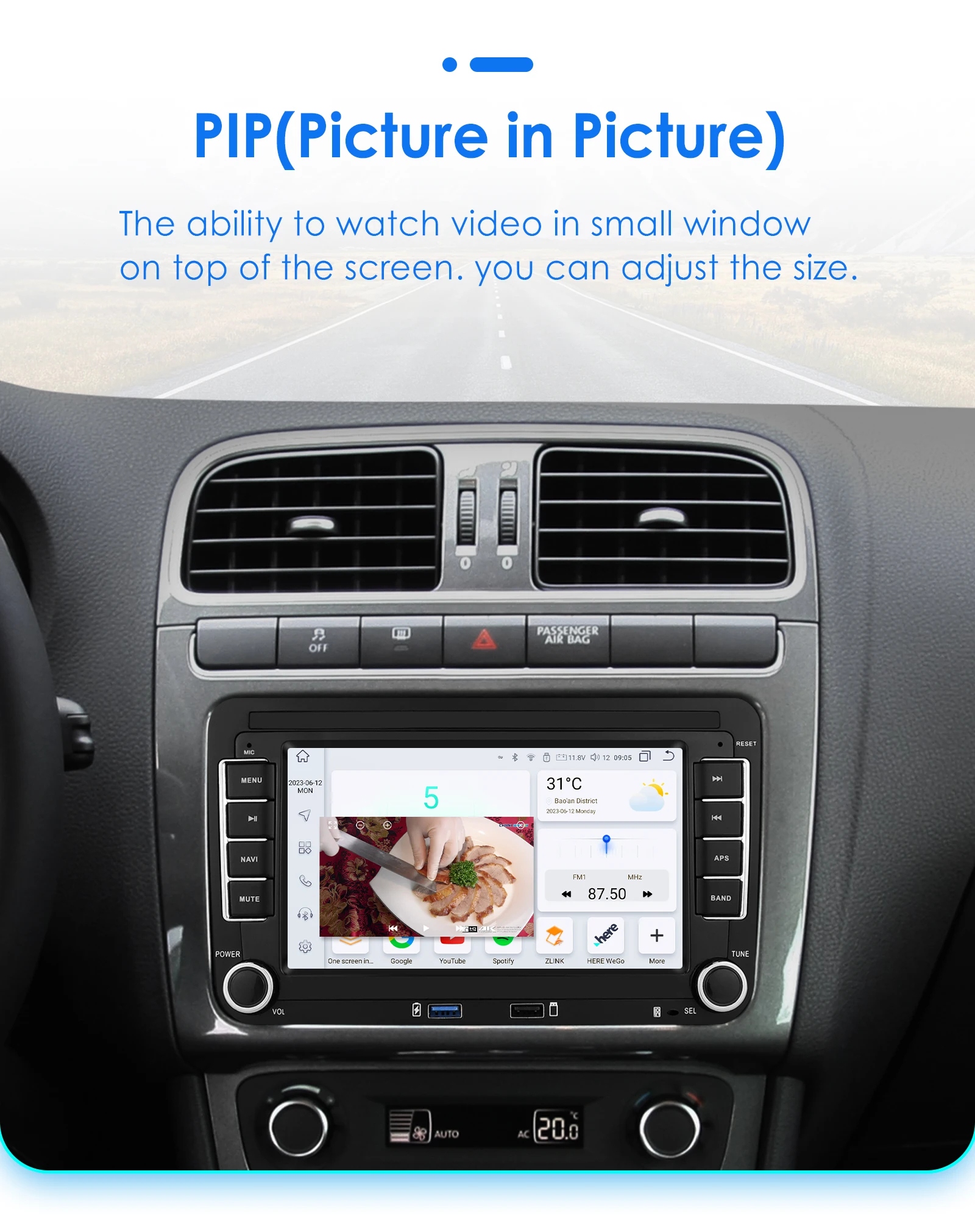Android13 Autoradio für Volkswagen Skoda Octavia Golf 5 6 Touran Passat Polo Jetta 2din Auto Multimedia Player GPS WiFi Carplay – Detail 39