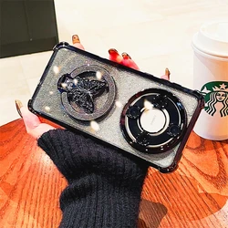 Butterfly Holder Silicone Stand Case with Metallic Plating for P30 (FS SFHD Black)