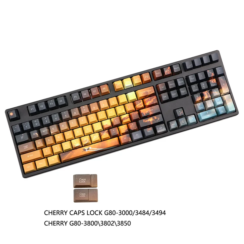 

Novelty Star Trek Theme OEM Profile Dye-Sublimation 110 Keys PBT Material Top/Side Engraving Keycap For Mechanical Keyboard