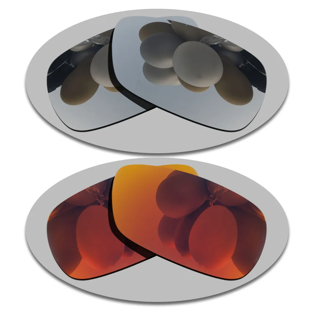 Sostituzione Lenti Argento E Rosso Fuoco Per Occhiali Da Sole Polarizzati Oakley Crosshair 2.0