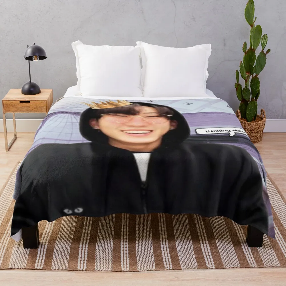 

Stray Kids Changbin Throw Blanket Throw Blanket for sofa thin large fluffy plaid designer blankets