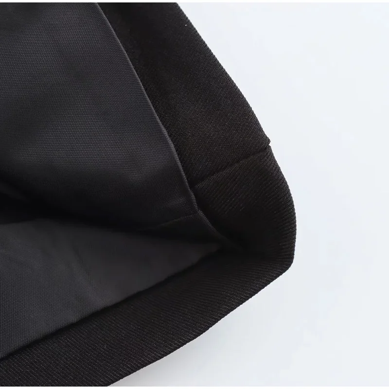Vintage Lapel Black Long Overcoat Women Slim High Waist Full Sleeve Single Breasted Shoulder Pad Coat New Spring Commute Outwear