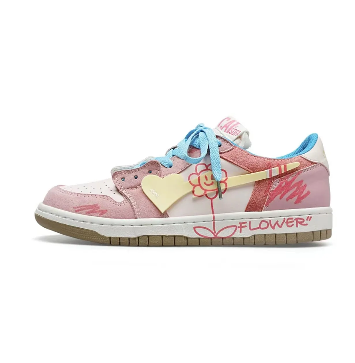 

2023 Spring Leather Sneakers Tenis Feminino Women Platform Pink Casual Woman Sports Shoes Tennis Sneakers Female Flats Lace Up