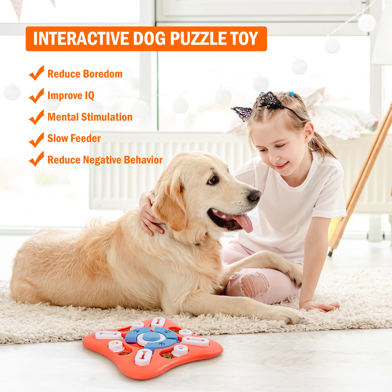 Dog Puzzle Toys - Interactive Dog Toys for IQ Training & Mental Stimulation,  for Large, Medium, and Small Dogs