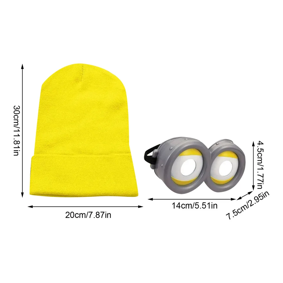 2 Gafas Amarillas De Dibujos Animados Para Disfraz - Accesorio De Cosplay Y Halloween Para Adultos Y Niños