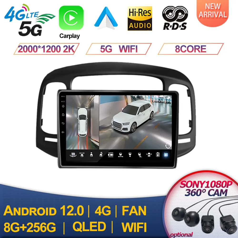 

For Hyundai Accent 2008 2009 2011 Car Radio Android 13 Multimedia Video Player Auto Stereo GPS Navigation Bluetooth Carplay