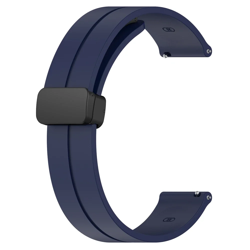 Silicone Magnetic Buckle Smartwatch Strap - Adjustable 20mm/22mm Band for Enhanced Comfort and Style