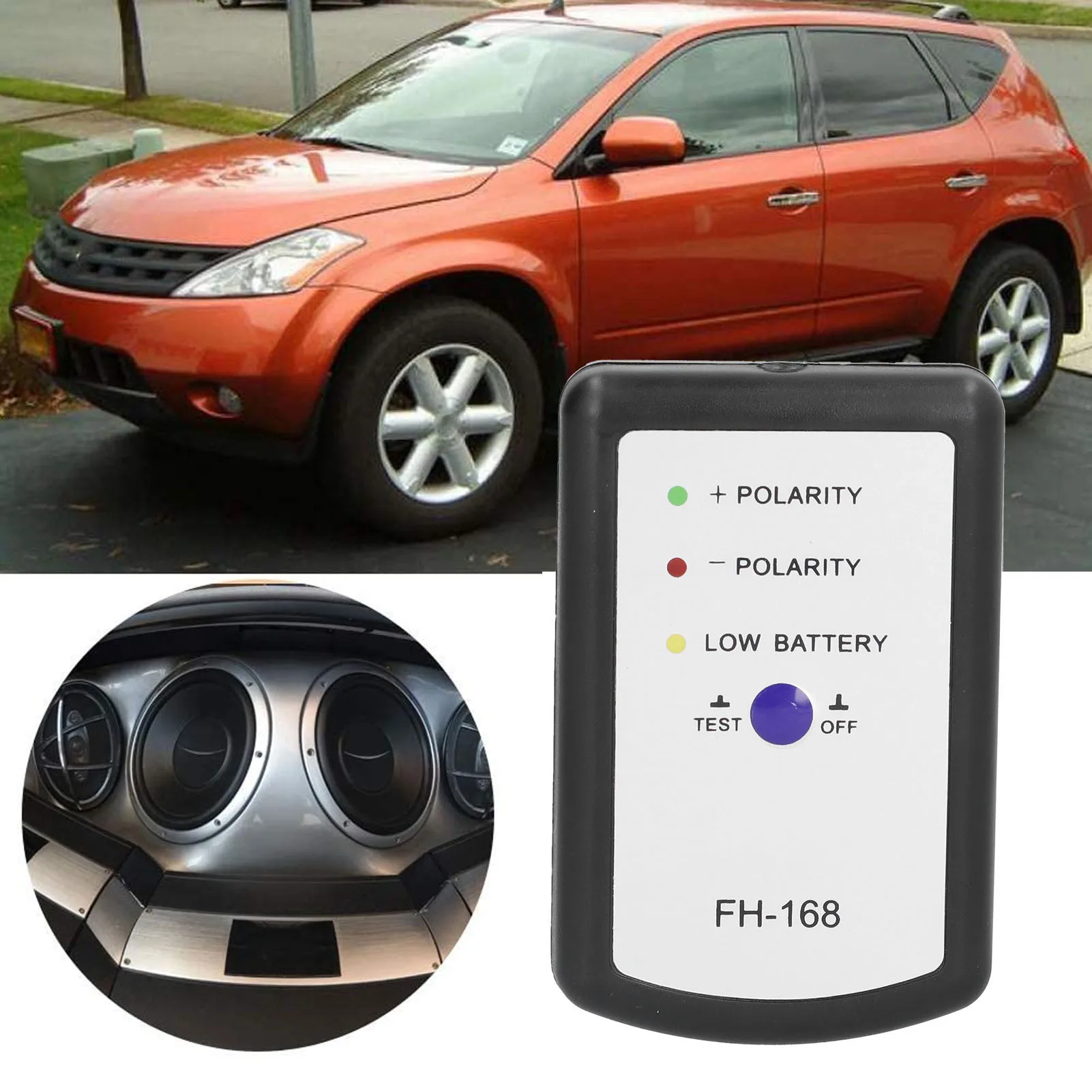 Phase Tester Audio Speaker Horn Positive Negative Polarity PH Phasemeter for Auto Speaker Tester Phase Meter Sequence Detector
