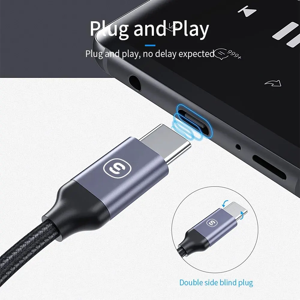 Essager USB Type C 3.5 Jack Earphone Adapter USB C to 3.5mm Headphones AUX Audio Adapter Cable For Huawei P30 Xiaomi Mi 10 9 Es — view 2