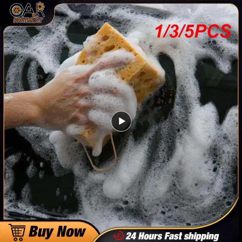 

1/3/5PCS Honeycomb Sponge Brush Durable Universal Car Washing Sponge Thick Coral Car Wash Sponge Block Car Washing Tools