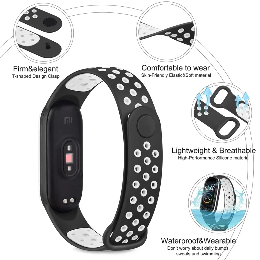 Silicone Sport Wristband for Smart Fitness Tracker