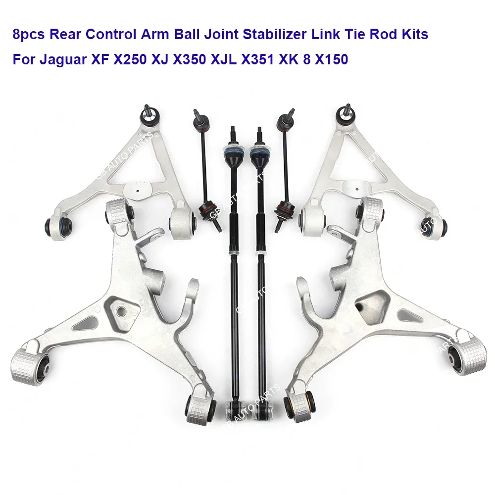 

8pcs packing full Rear Control Arm Ball Joint Stabilizer Link Tie Rod Kit for Jaguar XF X250 XJ X350 XJL X351 XK 8 X150 C2D25221