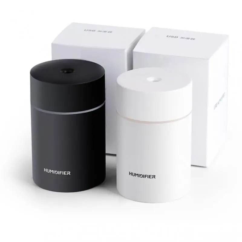 휴대용 미니 자동차 공기 가습기, 300ML 가습기, 부드러운 빛 가습기, 어린이, 여성, , 침실, 학생, 가정, 1 개, 2 개, 3 개