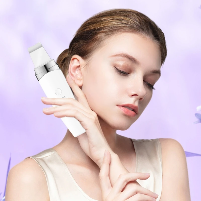 Ultrasonic Skin Scrubber Facial Spatula Blackhead Remover Deep Face Cleaning Lift Machine Peeling Shovel Pore Cleaner