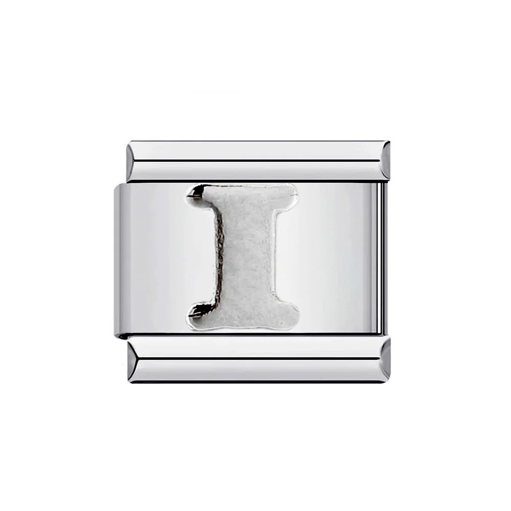 Silver 26-Letter A-Z Custom Charm Bracelet in Italian Stainless Steel