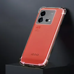 Airbag Shockproof Clear Silicone Phone Case - Thin, Anti - Knock Design for IQOO Neo 8 Pro (Clear)