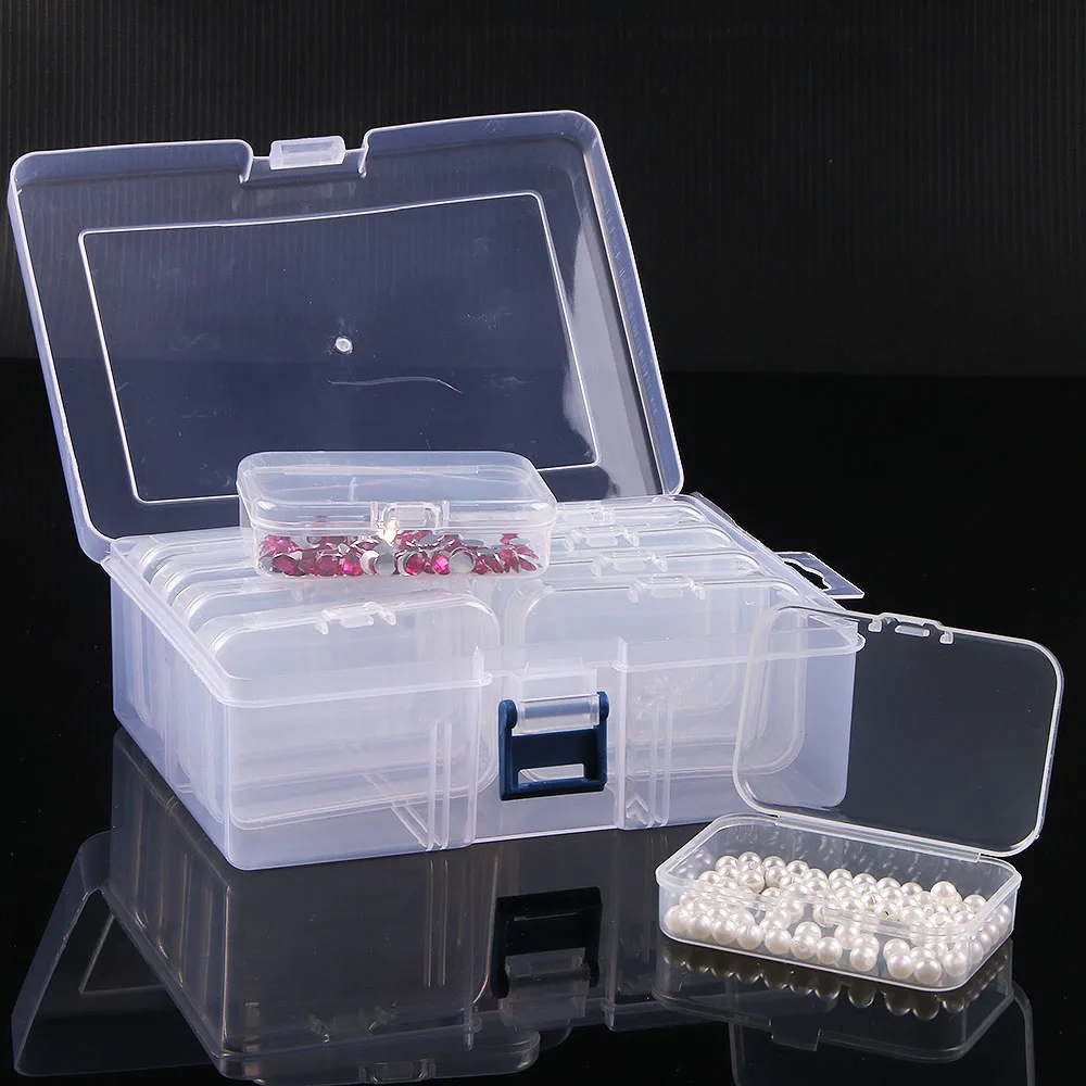 Storage Box 4/10/12/26 Slots For Diamond Painting Nail Art Jewelry