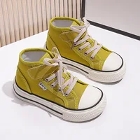 2024 Spring Autumn New Boy Shoes Toddler Girl Sneakers Kids Jelly Color Canvas Shoes Children  Casual Lace Up Classic FlatsShoes 3