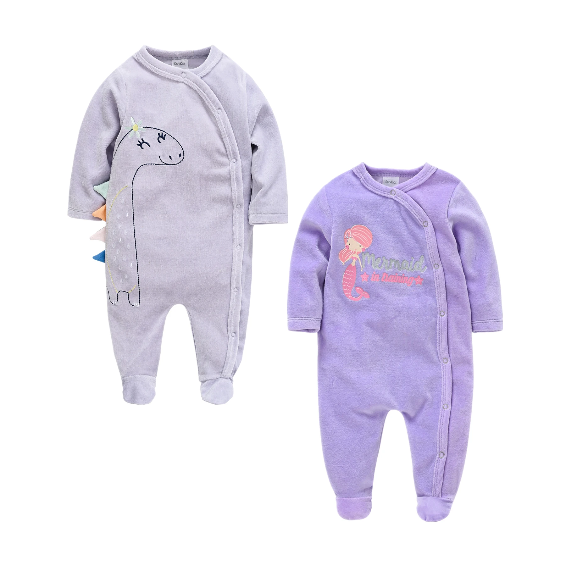 

0-12M Cartoon Dinosaur Baby Girls Rompers Newborn Footies Pajamas Children Overalls Autumn Winter Baby Boy Clothes Roupa Bebe De