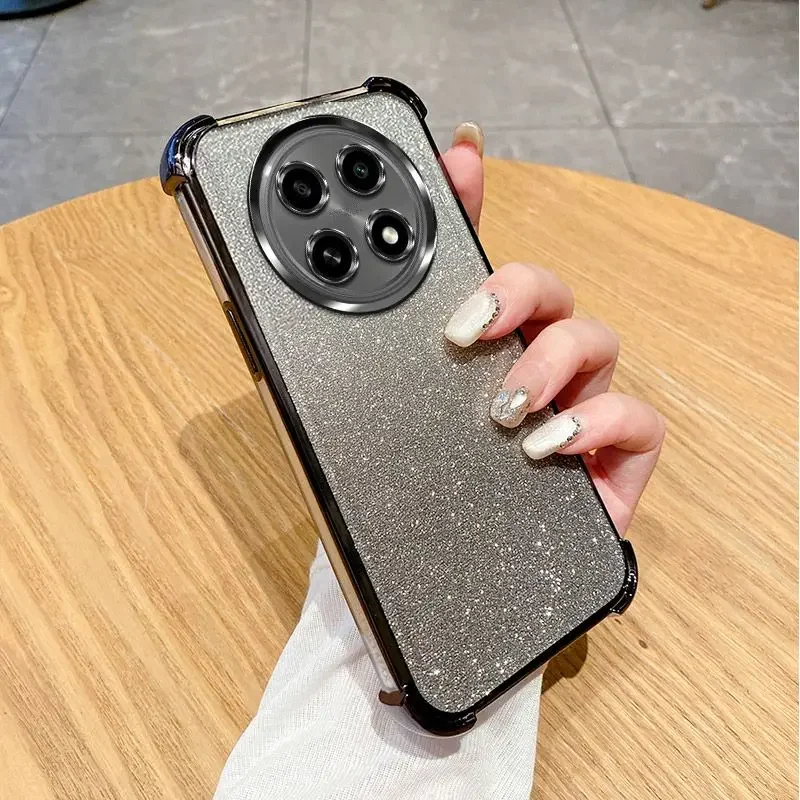 Shockproof Gradient Glitter Silicone Phone Case