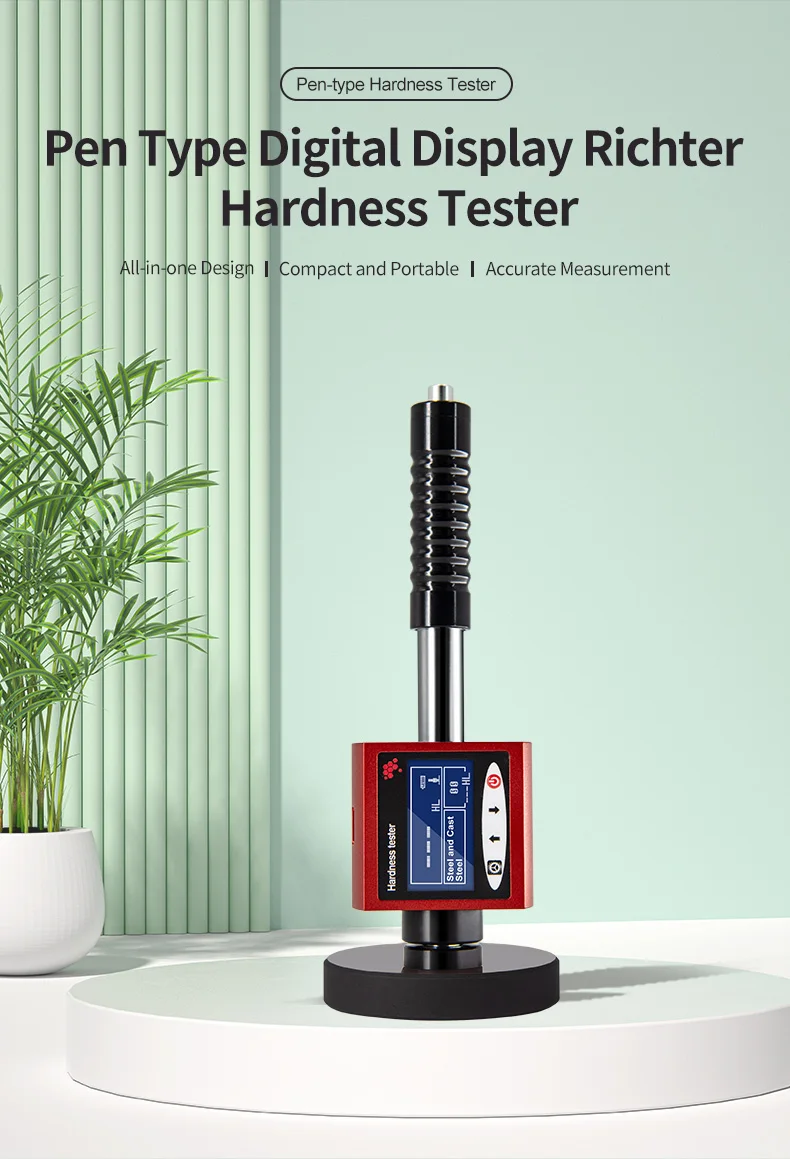 360° Durometer 6-in-1 Metal Hardness Tester For Alloy Steel Stainless Cast Iron