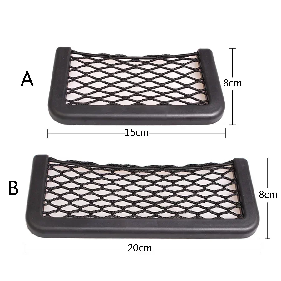 1PC/2PCS 범용 자동차 정리함 수납 가방 자동차 접착식 네트 포켓 폰 홀더 자동차 액세서리 내부 수납 액세서리