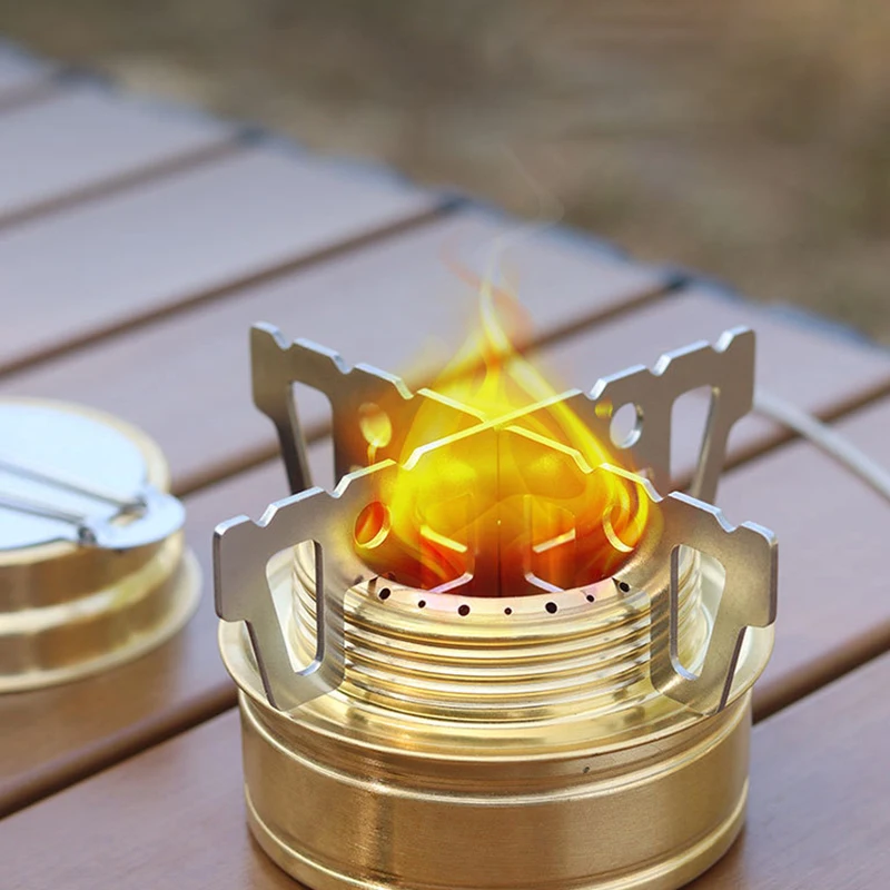 Portable Camping Alcohol Stove Set Mini Aluminum Solid Fuel Alcohol Stove Camping Equipment Hiking Cooking Alcohol Stove Burner