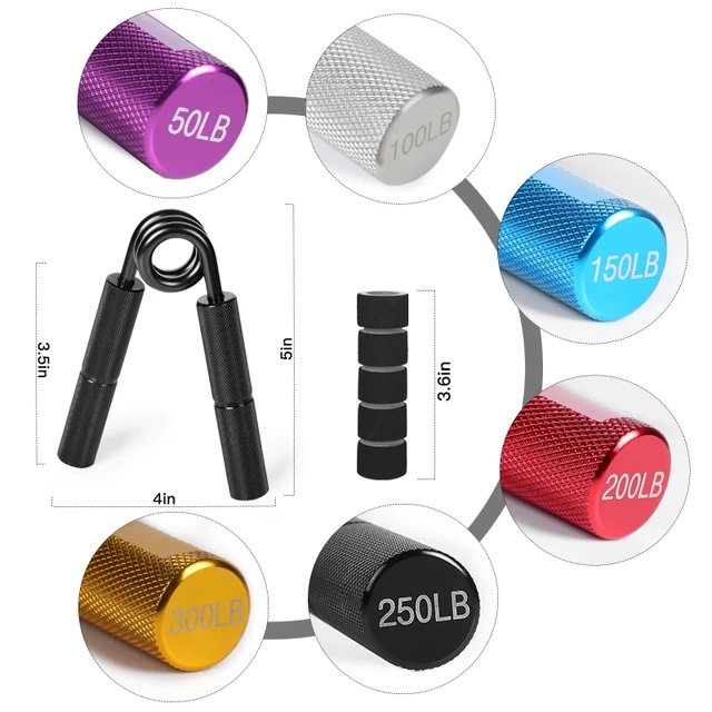 Metal Hand Gripper 50LB-300LB Strengthener Finger Exerciser Grip Strength Muscle Arms Trainer Recovery Wrist Gym Equipment 2