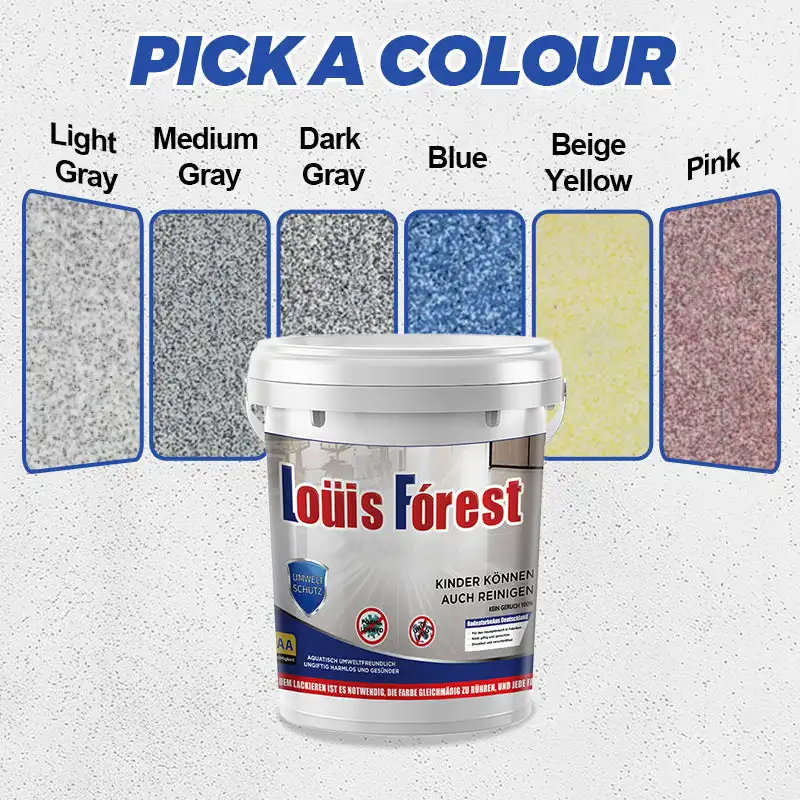 Epoxy floor coating High-Gloss Marble Effect Epoxy Floor Coating 500G Indoor Outdoor Pure Natura Anti Slip Floor Paint Theoretical dosage:1kg/5-6㎡