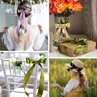 Ruban de satin pour bricolage, artisanat, emballage cadeau, nœuds de cheveux poubelle faits à la main, tissu, décoration de bouquet de mariage, accessoires de couture, 10 mètres 5