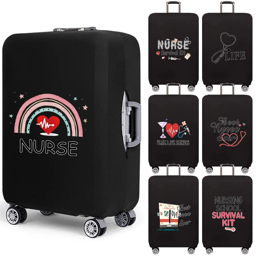 

Travel Suitcase Protective Cover Nurse Print Luggage Cover Elasticity Thicker Dust Cover Trolley Case Fashion Travel Accessories
