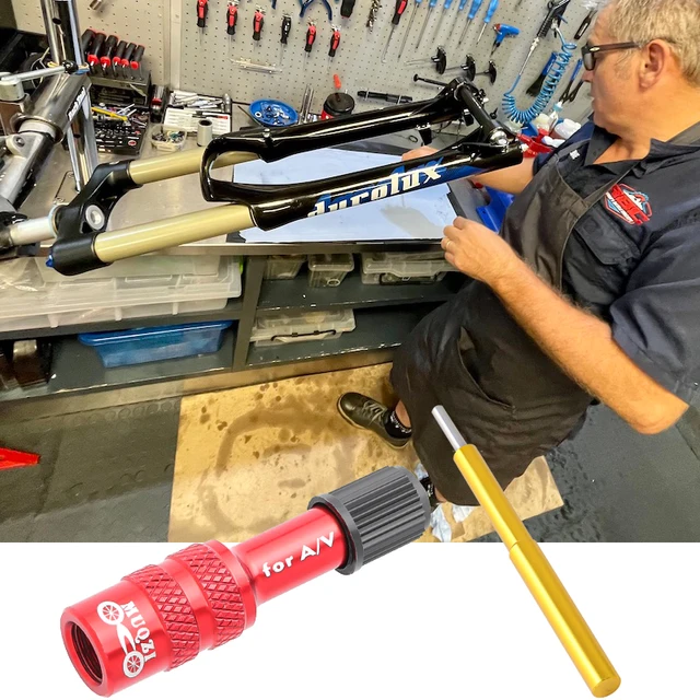 MUQZI Adaptateur De Valve De Fourche Fourche De Vélo Et Amortisseur Arrière D'air Adaptateur De Pompe De Gonflage Outil De Convertisseur De Valve De Fourche De Vélo