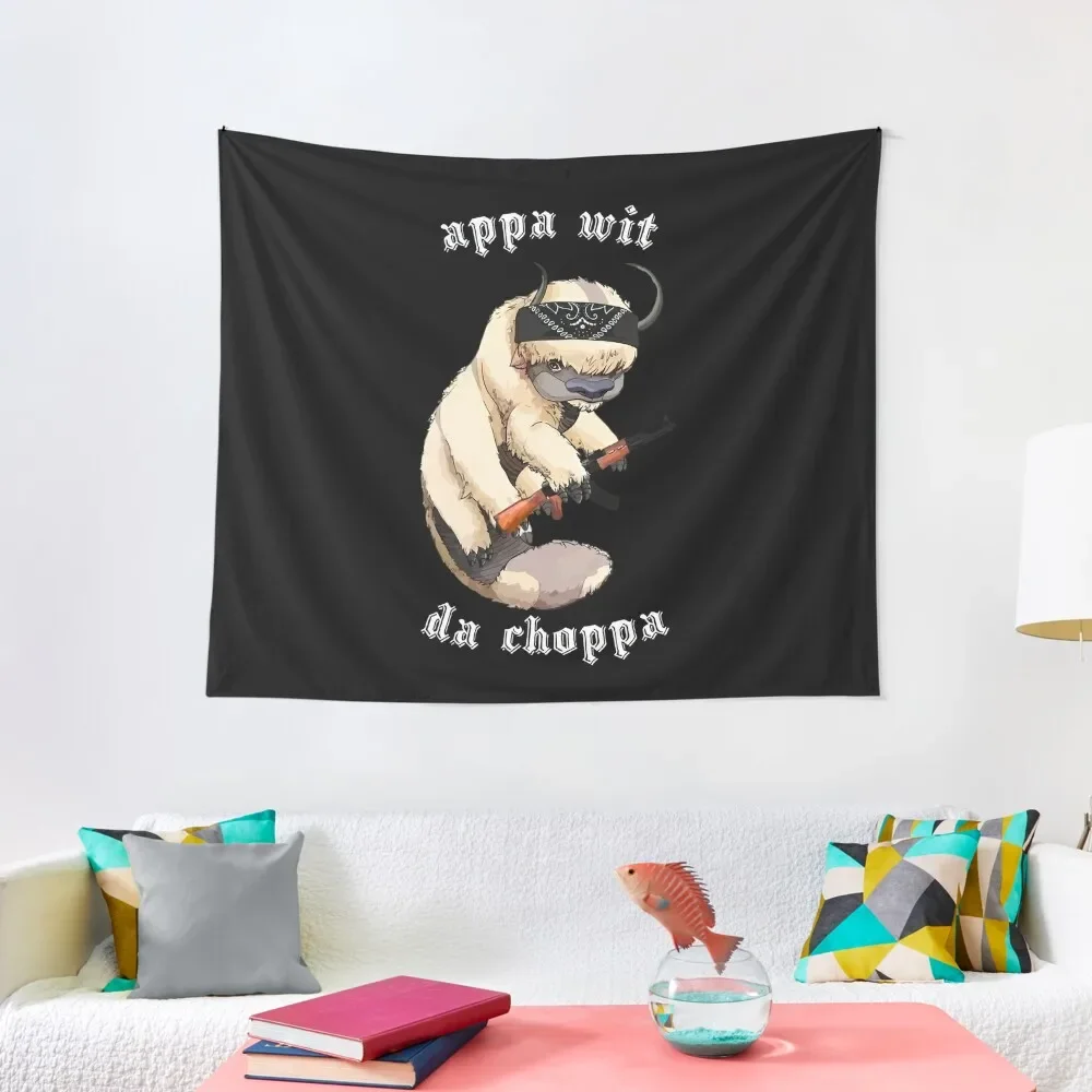 

Appa With A Choppa Tapestry Kawaii Room Decor Things To Decorate The Room Wall Hanging Art Mural Tapestry