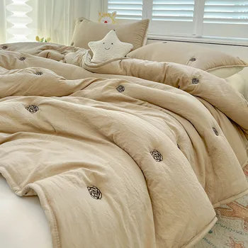 Summer Rose Embroidery Air Conditioning Quilt 1