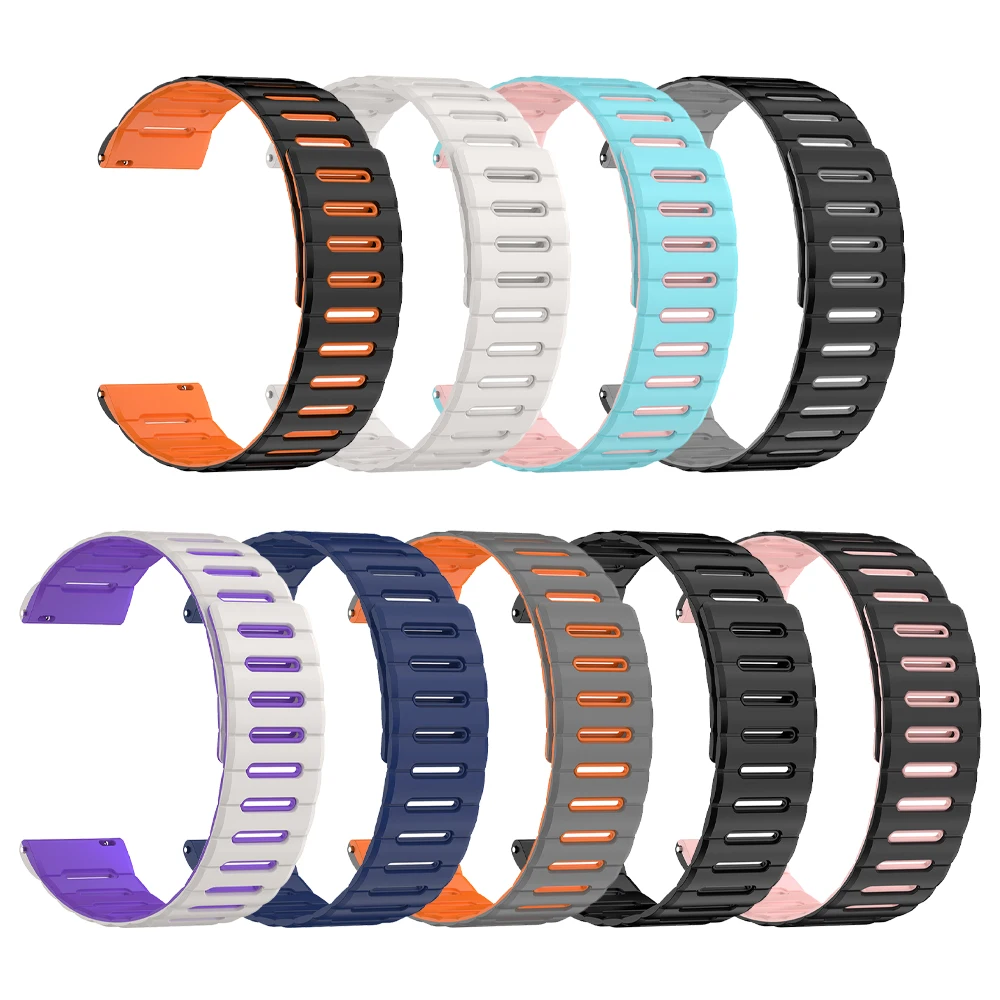 Magnetic Silicone Sport Band - 20/22mm Replacement Strap Bracelet