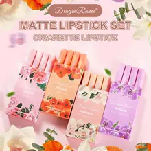 

4 Color Cigarette Lip Gloss Set For Lips Makeup Lasting Matte Lipsticks Tint For Lips Waterproof Non-Stick Cup TSLM1 Dropship