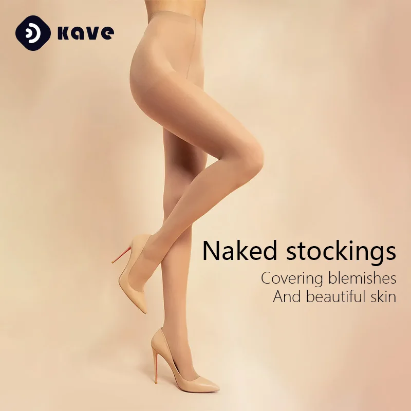 Kave 40D Ultra Thin Sheer Black Tights with Control Top