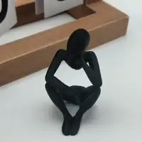 Minimalist Desk Ornament 3d Printed Thinker Sculpture Abstract Meditator Figurine Collectible Desktop Decor for Home Office - Image 3