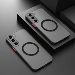 Armor Magnetic Phone Case with Wireless Charging Capability - Durable Protective Cover for Note 20 (Black)