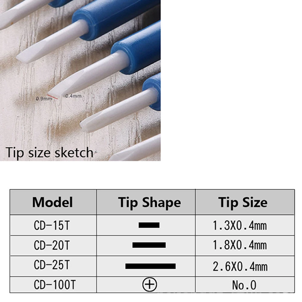 1/4 stücke Kunststoff Keramik Schraubendreher Nicht-Magnetische Reparatur Werkzeuge Hand Werkzeuge Für Hochfrequenz Schaltung Einstellung CD-15/20/25/100 – Detail 5