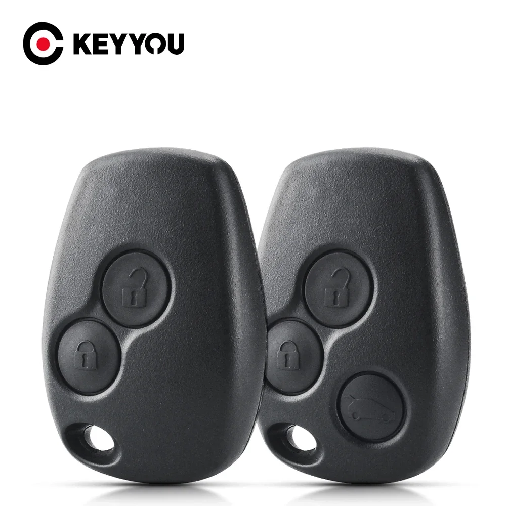 

KEYYOU Without Blade Remote Key Shell for Renault Logan Sandero Clio Fluence Vivaro Master Traffic 3 Buttons Car Alarm Key Case