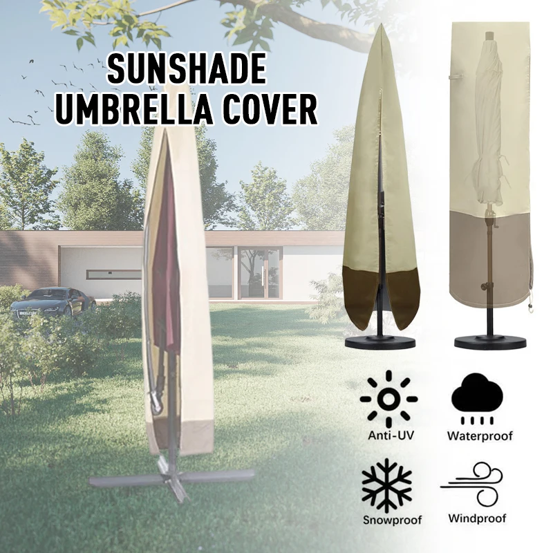 600DParasolUmbrellaCoverWaterproofOxfordOutdoorBananaUmbrella