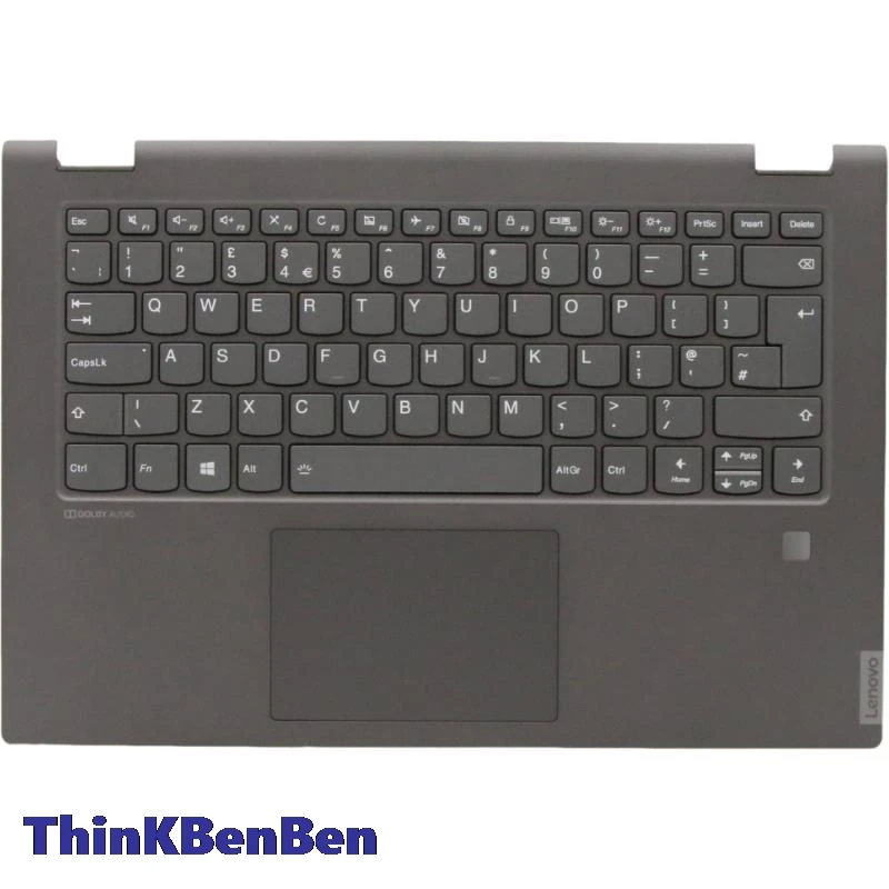 

UK English Backlit Keyboard BK PL Upper Case Palmrest Shell FPR Cover For Lenovo Ideapad Flex C340 14 API IWL IML 5CB0S17328