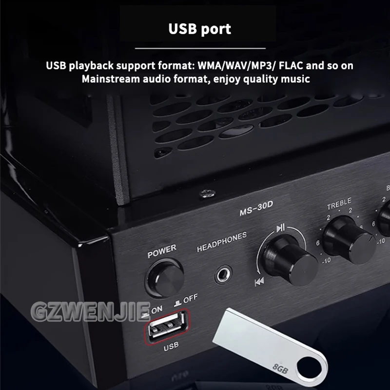 4.2 Intelligent Home Combo Theater Bluetooth Speaker Wooden Subwoofer 3D Surround Sound Memory Play Vacuum Tube Amplifier 150W - Image 5