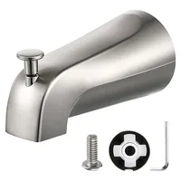 1 Pcs Sliding Bath Spout Bathtub Faucet With Diverter Fits 1/2" Copper Water Pipe  Single-lever Design Bathroom Accessories 1