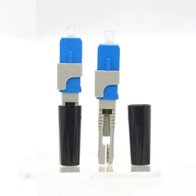 FTTH Pre-Bur Fiber Optic Quick Connector Mechanical SC UPC APC Fast Connector Adapter 100PCS fiber optic adapter