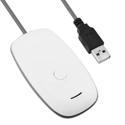 Wireless Gaming Receiver USB Controller Adapter (WHITE)